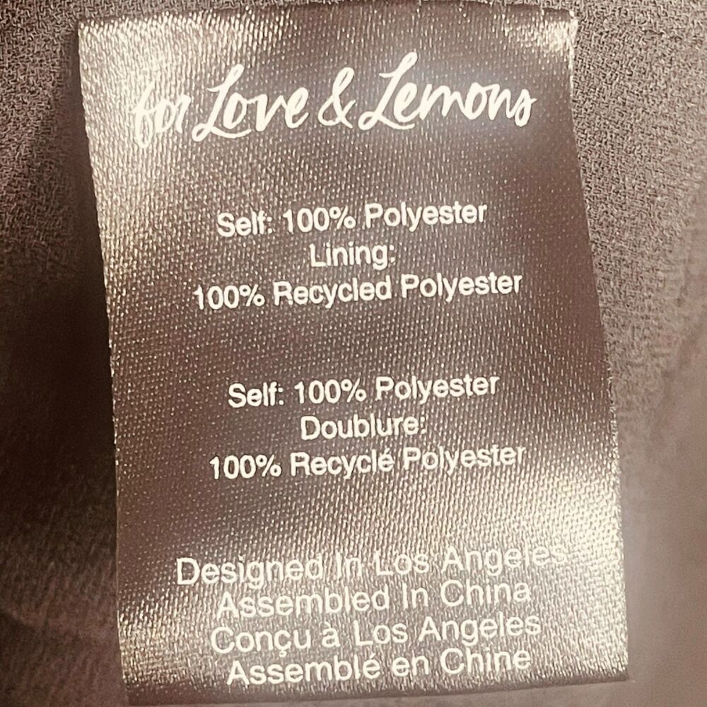 For Love & Lemons x Revolve Kamara Mini Shaggy Sequin Black Size M | NWT - Picture 15 of 16